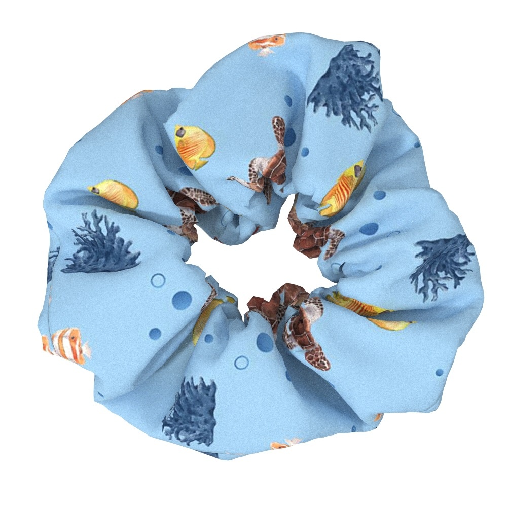 Women Sweet Large Fabric Elastic Hair Ties Versatile Solid Color