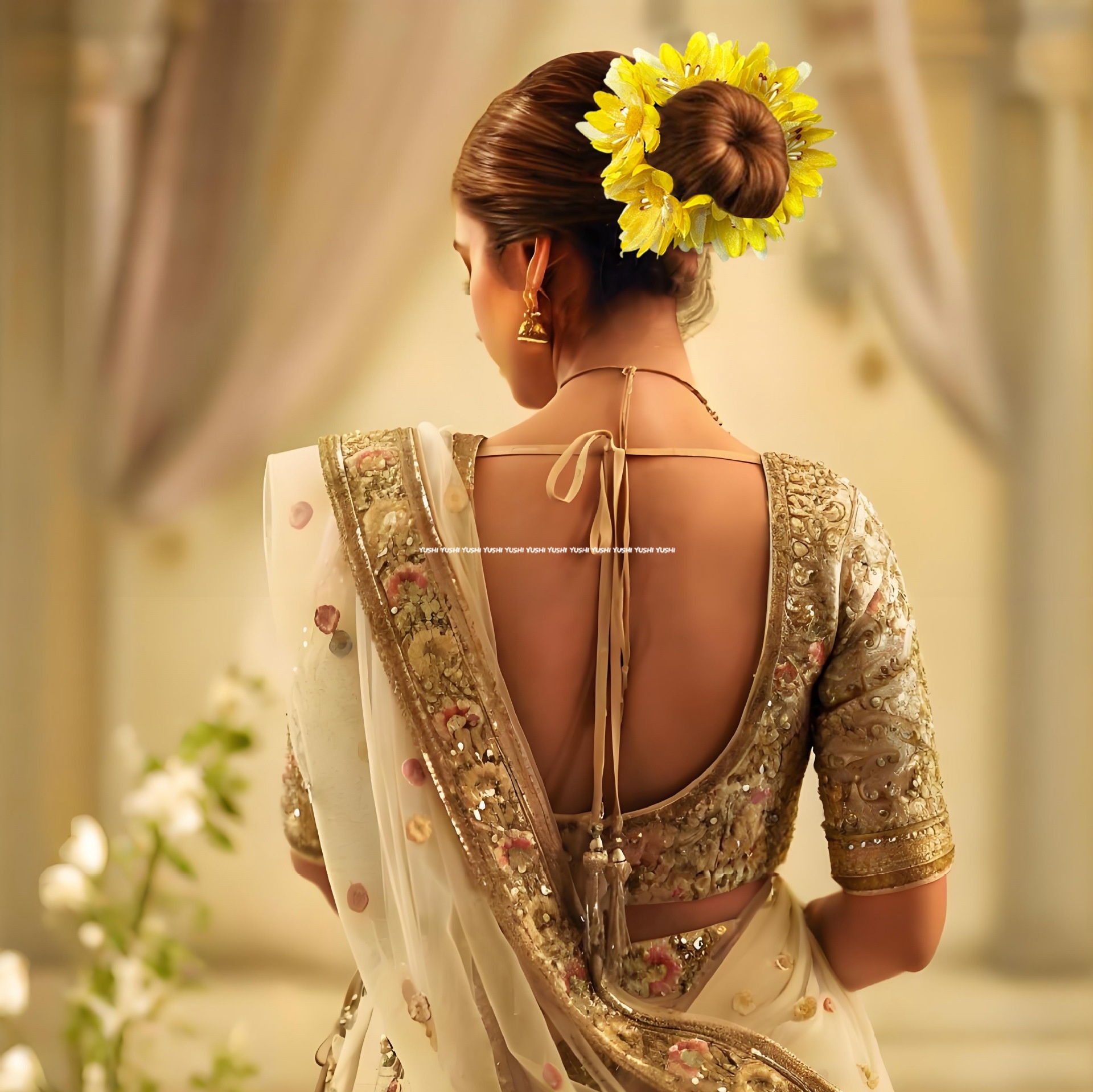 Women's Cloth Rose Hair Ties For Party Cute Colorful Floral Bubble Bands