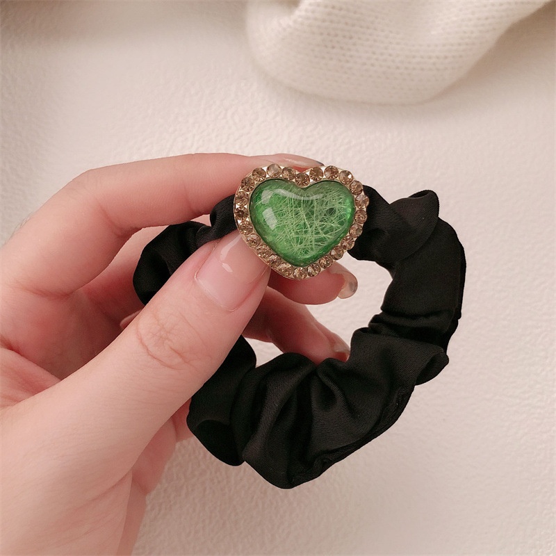 Women's Alloy Styling Hair Tie Heart Shape Coffee Dark Blue Green