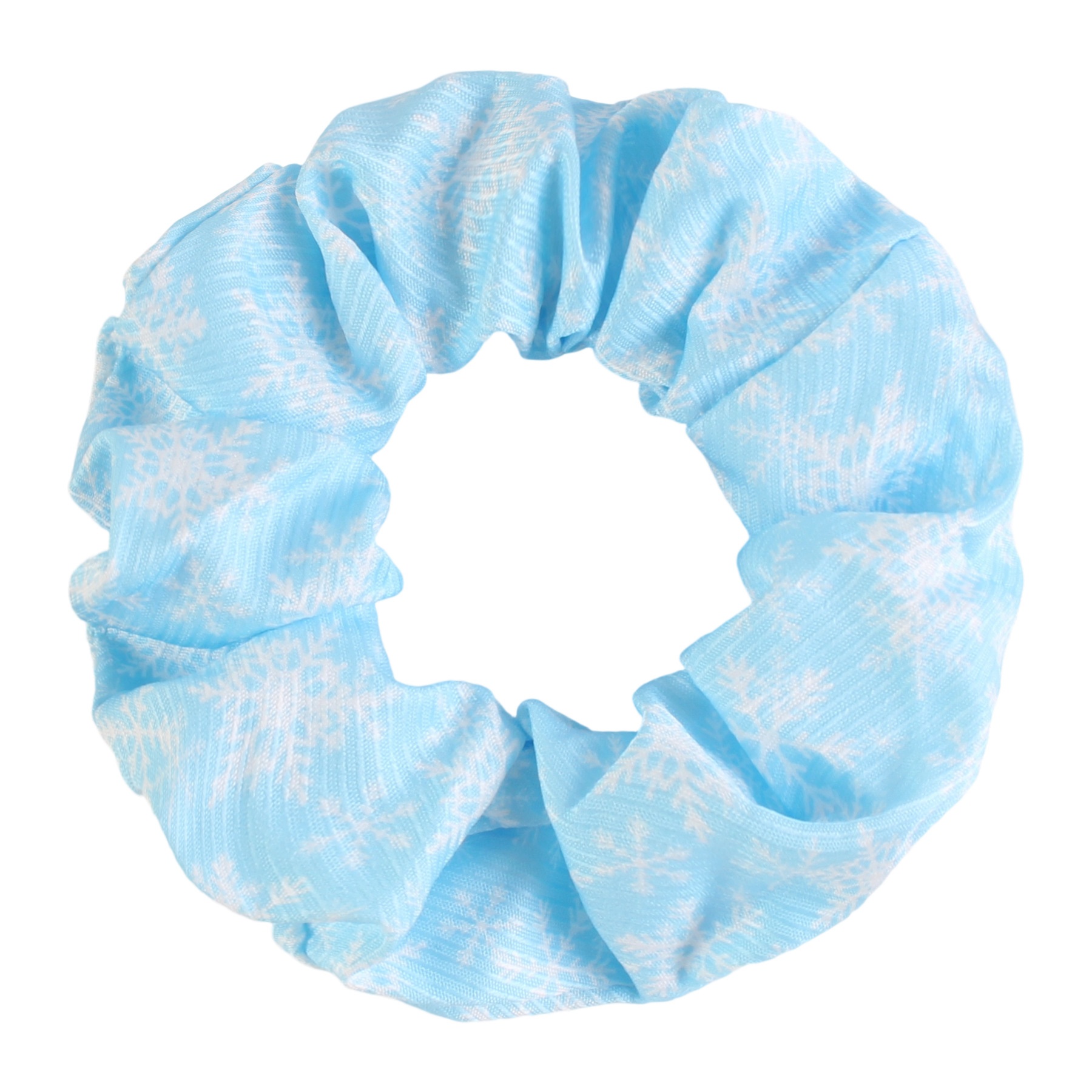 Women's Christmas Party Fabric Bow Hair Tie Reindeer Snowman Pattern