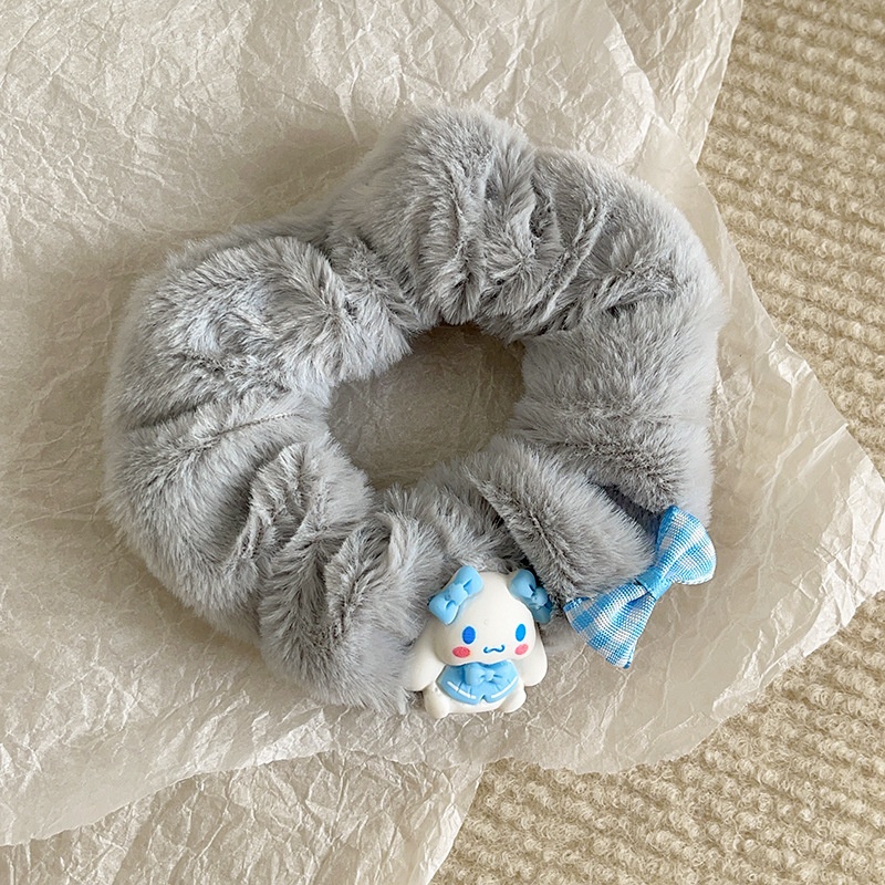 Women's Sweet Cloth Hair Tie for Holiday Street Solid Color Leopard