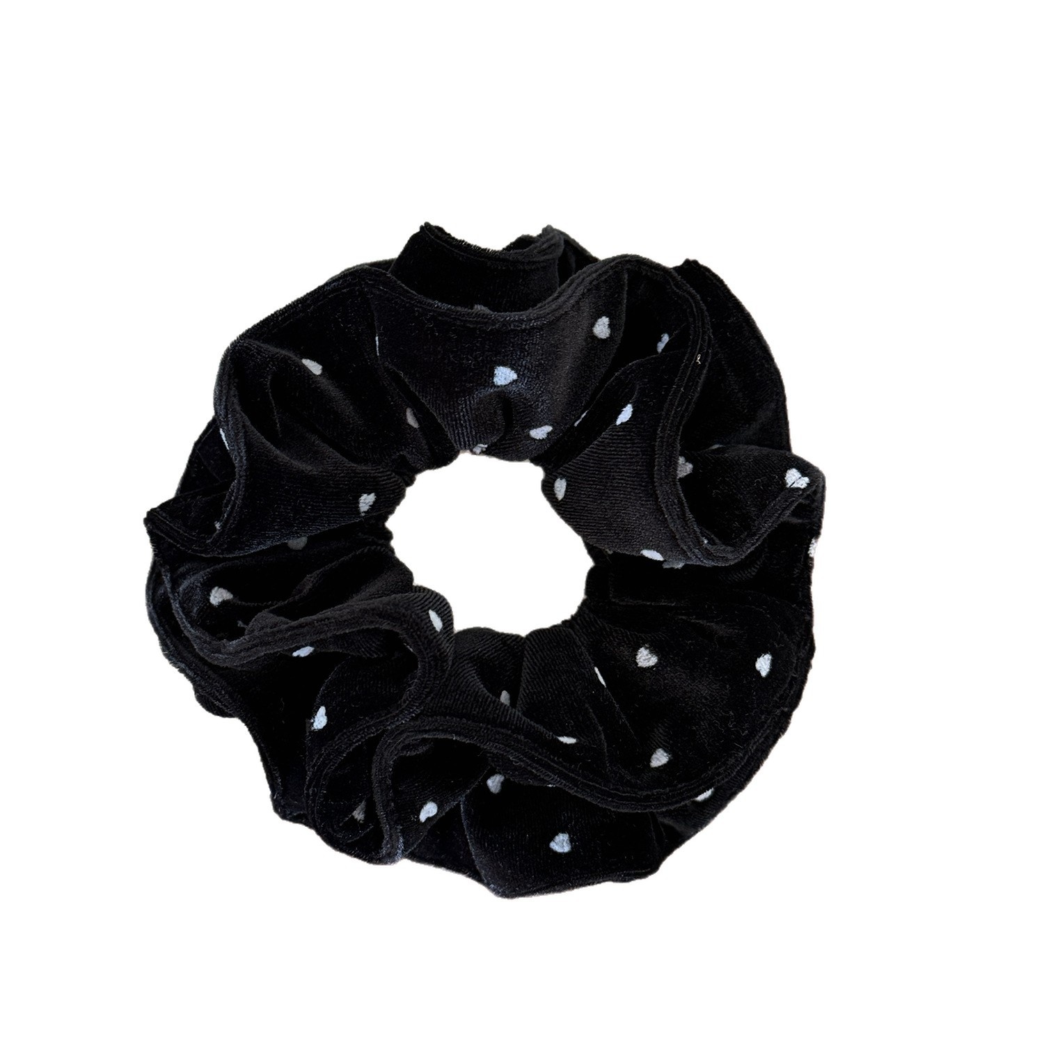 Women's Elegant Velvet Polka Dot Hair Scrunchies Small Fragrance Style Ties
