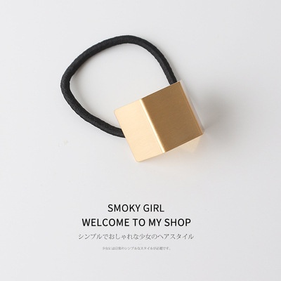 Women's Minimalist Metal Hair Ties Geometric Hollow Alloy Ponytail Holder