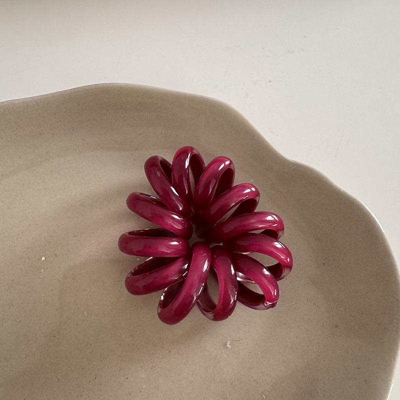 Women's Handmade Spiral Phone Line Hair Tie Colorful Fresh Soda