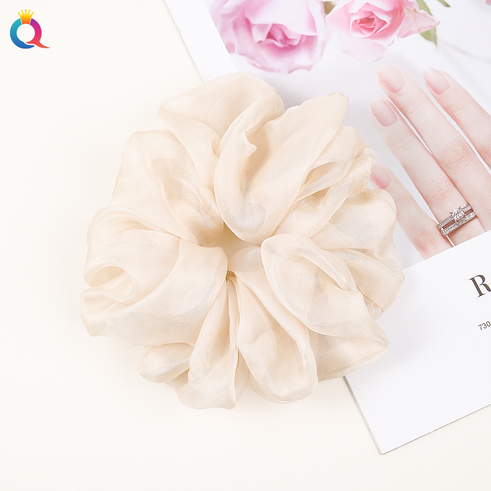 Women's Simple Daily Pleated Cloth Hair Scrunchie Solid Color