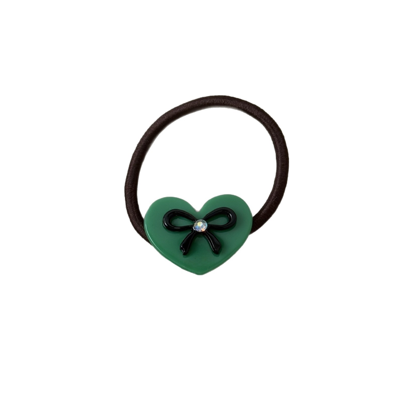 Women's Daily Elastic Acetate Hair Tie Rhinestone Heart Bow Knot