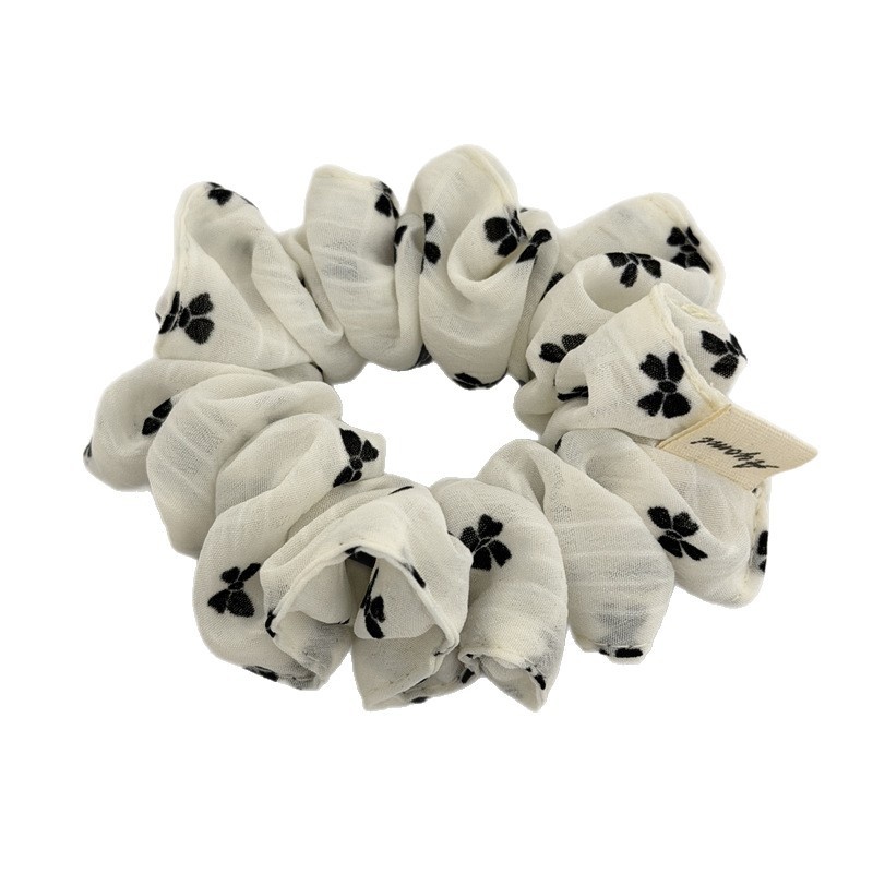 Women Girls Daily Elastic Cloth Bowknot Hairband Butterfly Black White