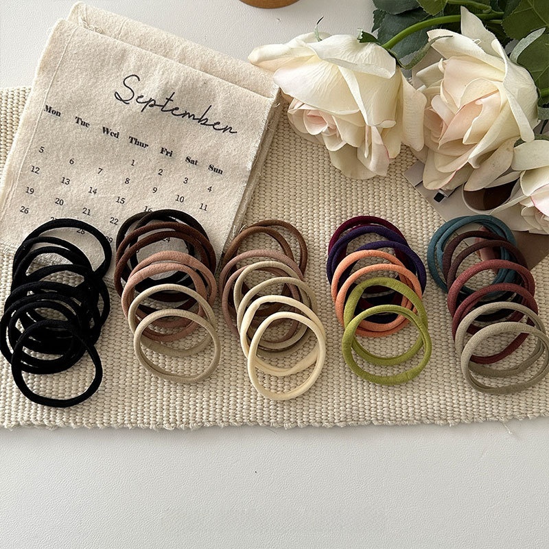 Women's Autumn Cloth Bubble Braid Hair Ties 8Pcs In Blue, Beige, Black