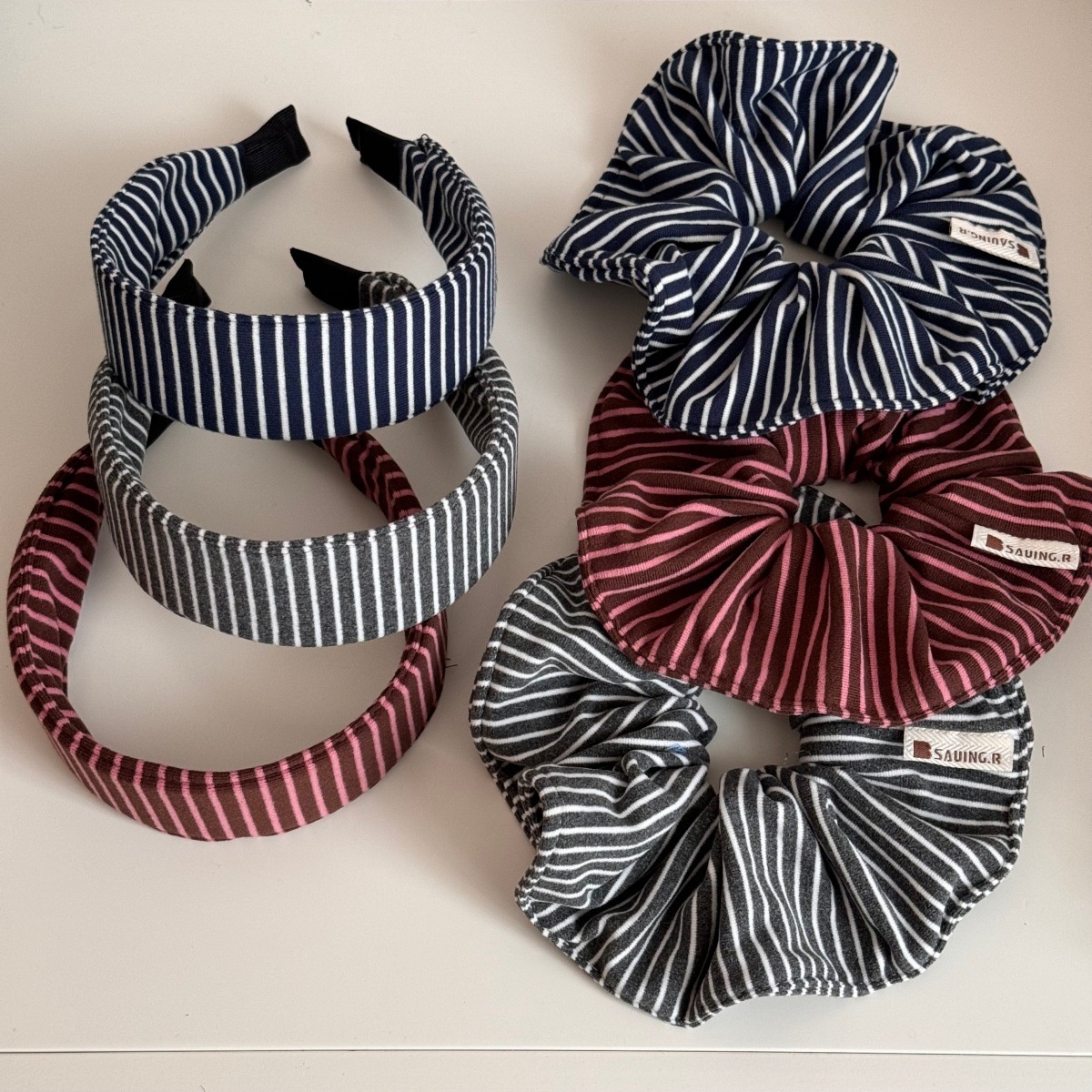 Large Striped Fabric Headband Super Elastic Retro Lazy Polyester Headband Suitable For All Seasons