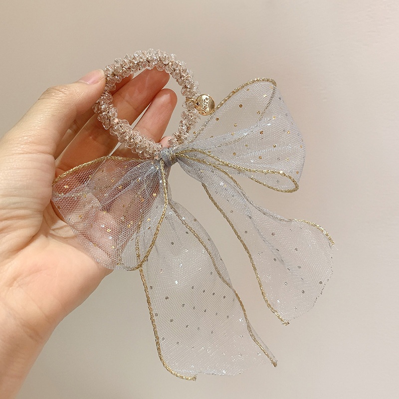 Women's Daily Holiday Gauze Hair Tie Scrunchie Sweet Bowknot