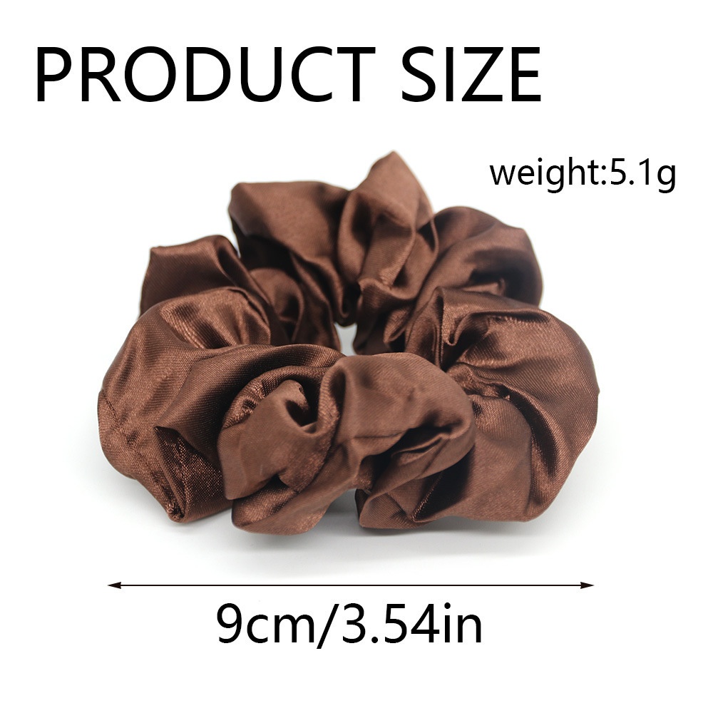 Women's Retro Pleated Silk Hair Scrunchies Colorful Leopard Print