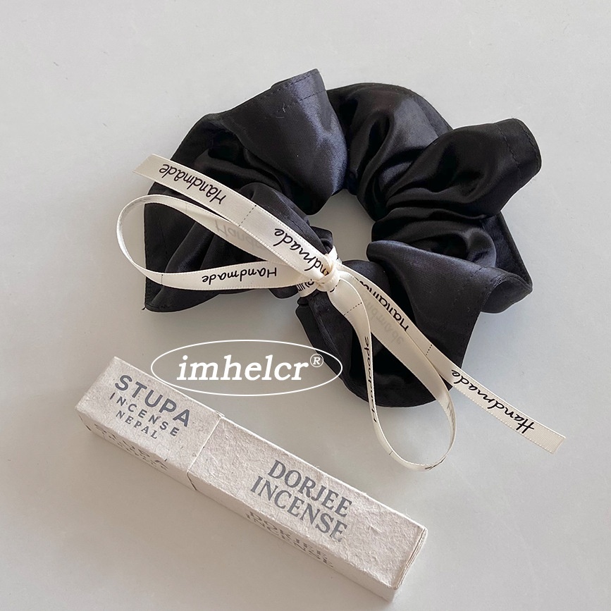Women Satin Ribbon Bow Hairband Letter Pattern Hair Tie for Spring