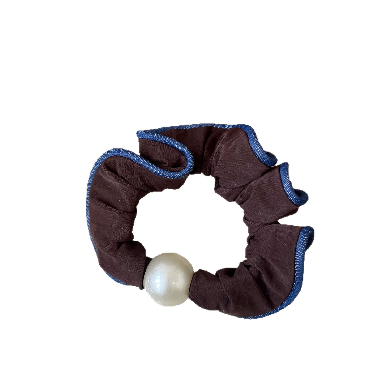Women's Minimalist Pearl Cloth Hair Tie Contrast Plaid Quick Style