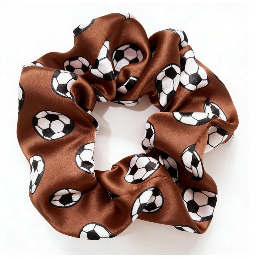 Women's Cloth Bubble Braid Hair Tie For Commute Multicolor Football
