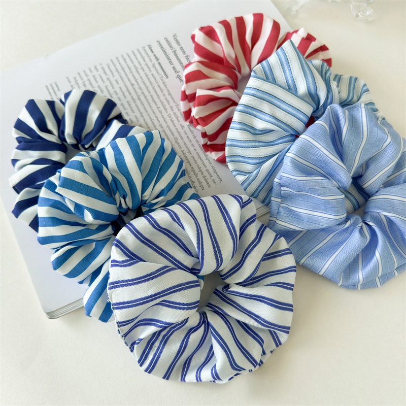 Women's Simple Daily Casual Cloth Hair Tie Classic Stripe Pattern
