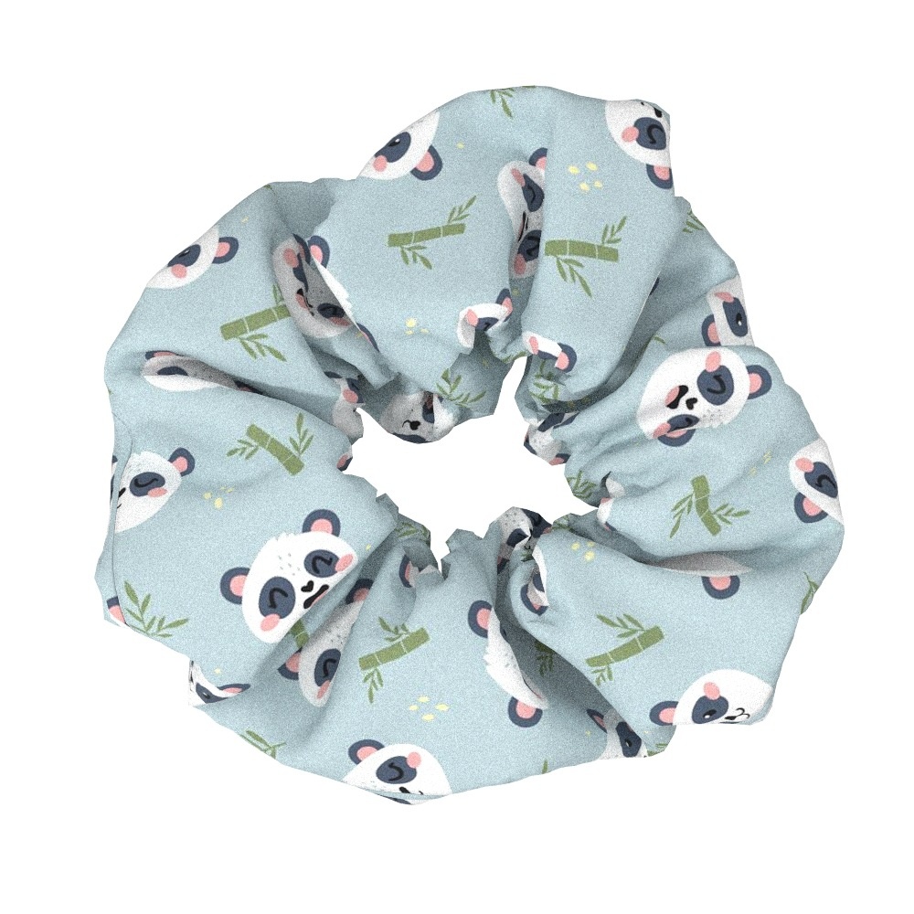 Women's Simple Cloth Hair Ties For Styling Panda Bear Round Dots