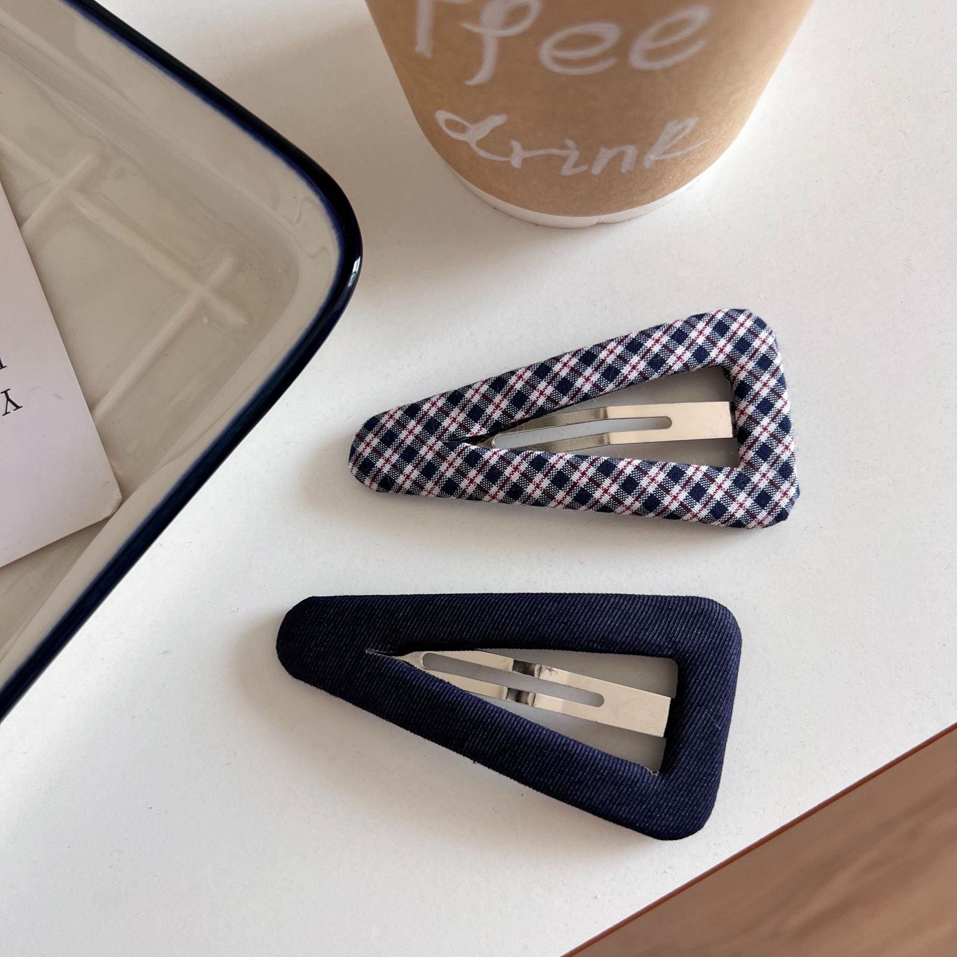 Women's Elegant Cloth Bow Hair Tie For Daily Wear Color Block Plaid