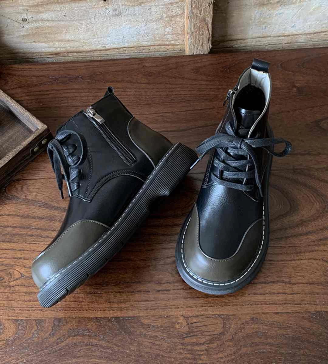 Winter Boots Leather Casual Outdoor Footwear