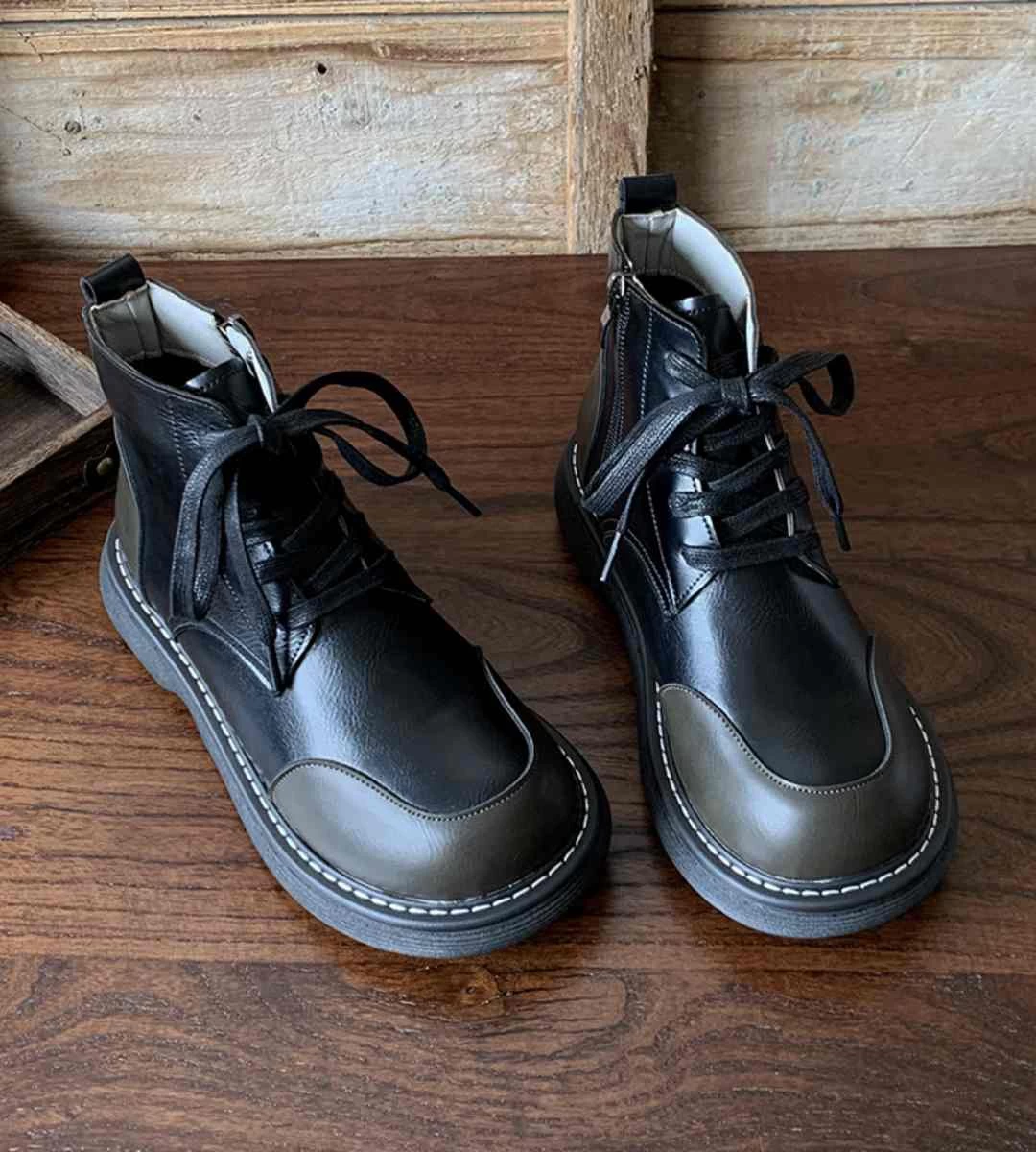 Winter Boots Leather Casual Outdoor Footwear