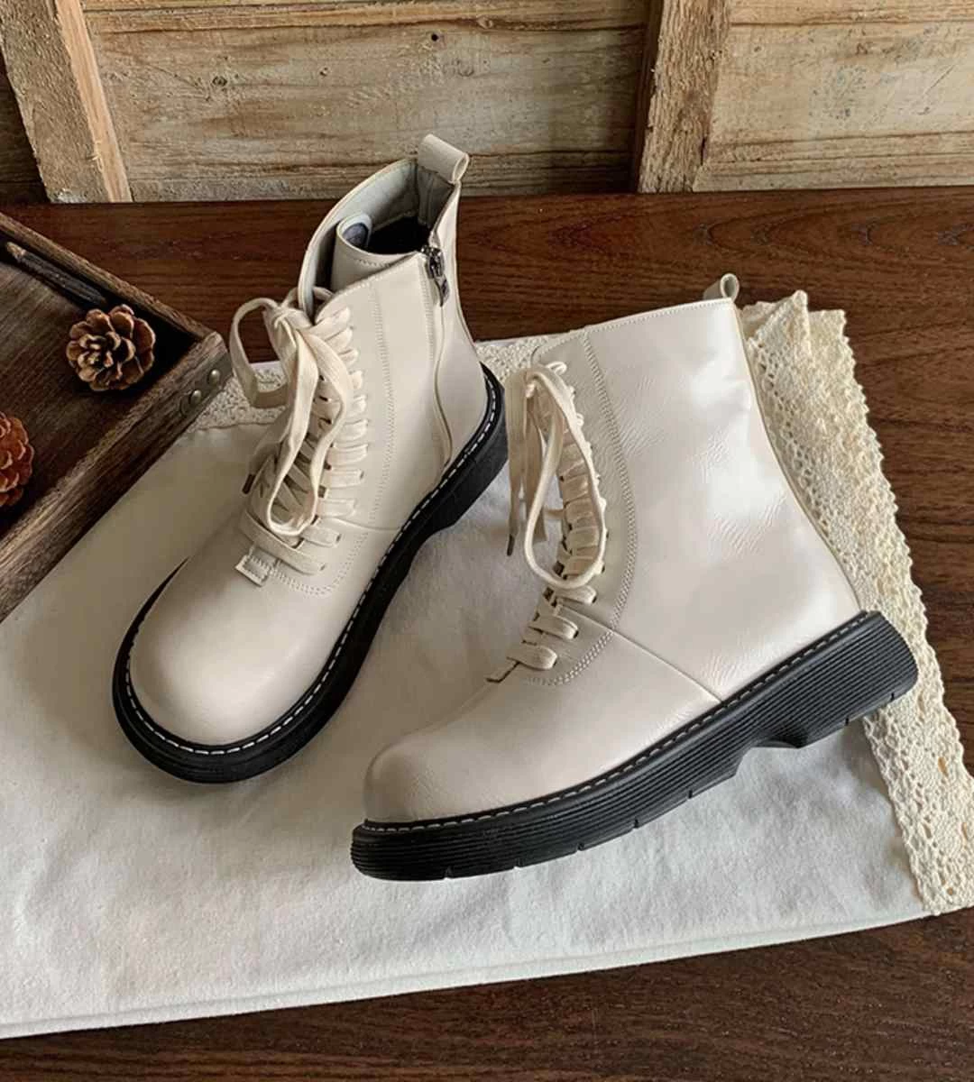 Autumn Casual Sneakers Leather Fashion Lightweight Sports