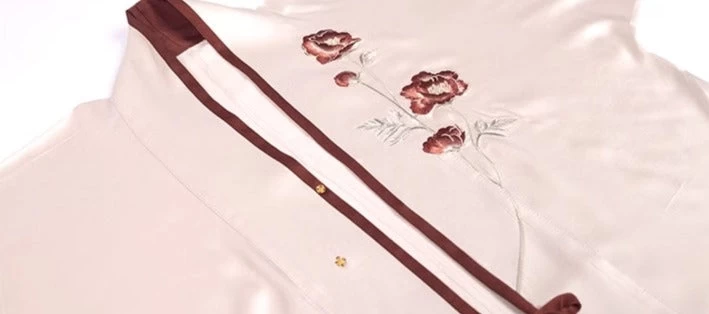 Women Modern Hanfu Lab Cotton-Silk 2-Piece Set Poppy Print | HANFUBAO