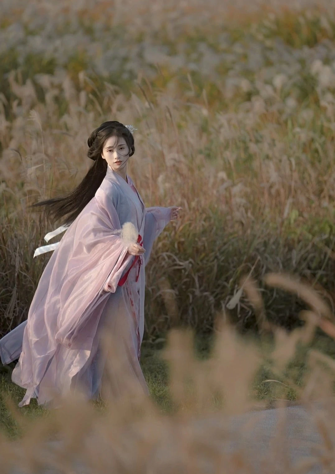 Women 4-Piece Chiffon Hanfu Set Daily Wear Flowing Skirt Plus Size| HANFUBAO