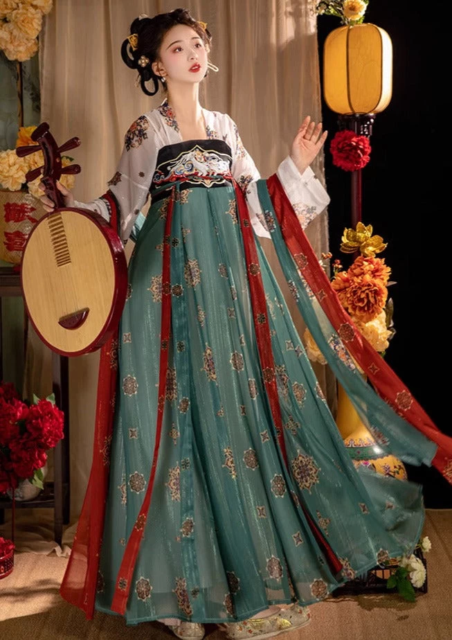 Women's 3-Piece Daily Hanfu Fox Embroidery Set Plus Size| HANFUBAO