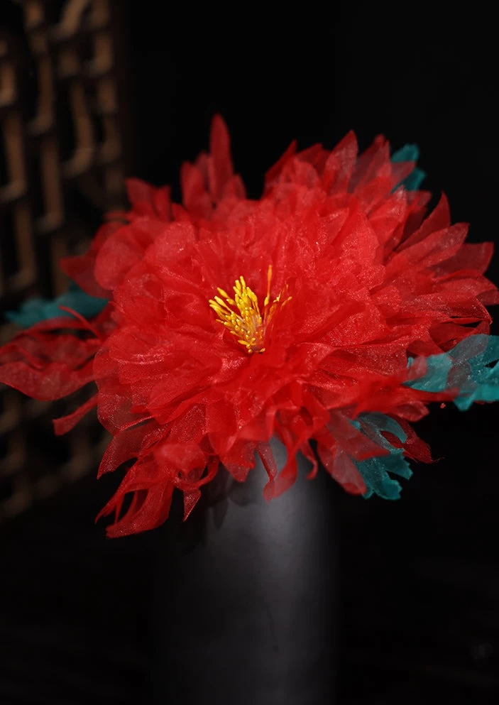 Women’s Yarn Peony Flower Hair Clip 25x18cm | HANFUBAO