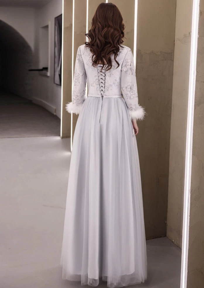 Women Daily Hanfu Bridesmaid Gray Chinese Style Dress  Plus Size | HANFUBAO