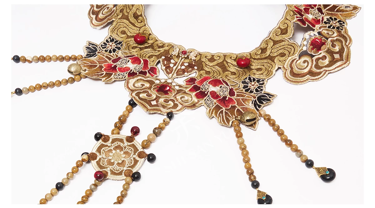 Women’s 5-Piece New Year Daily Hanfu Set, Embroidered Cloud Collar | HANFUBAO