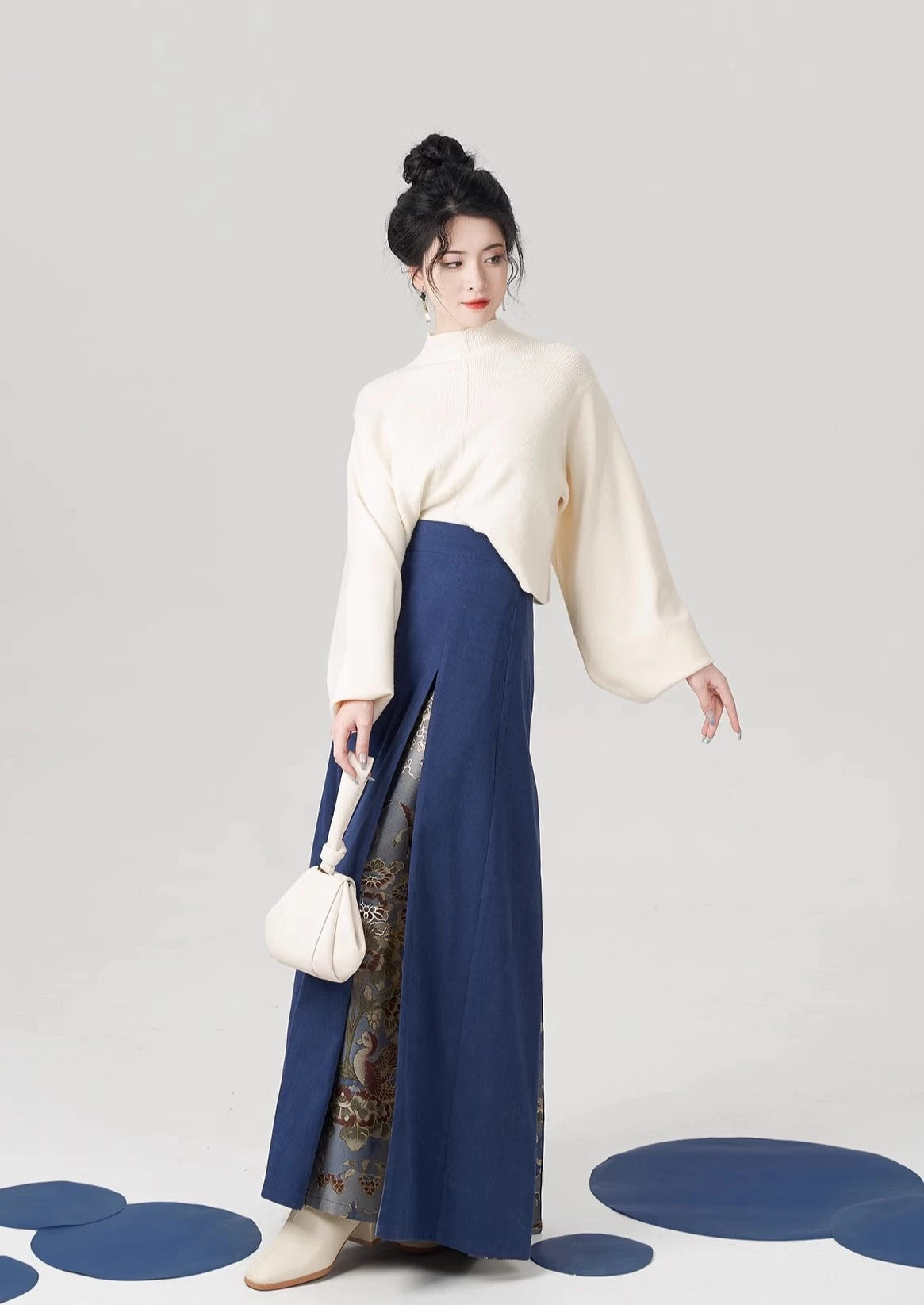 Women Winter Modern Hanfu Three-Piece Skirt Set Plus Size | HANFUBAO