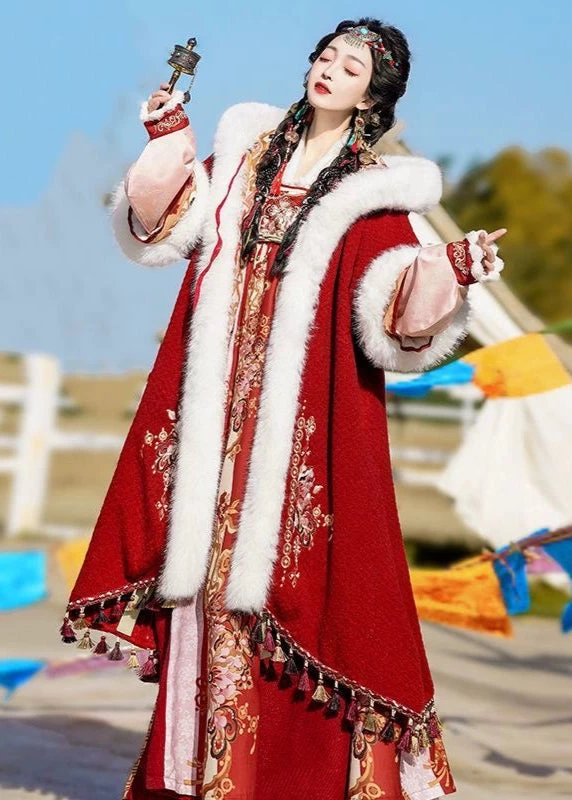 Unisex 3-Piece Fortune God Daily Hanfu Plus Size  Set | HANFUBAO