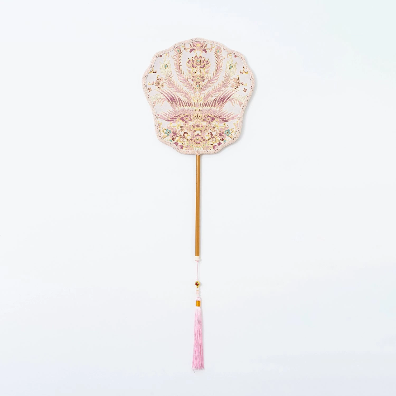 Women's Modern Hanfu Silk Graduation Gown Set Pink Feather Embroidery | HANFUBAO