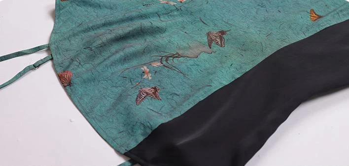 Women Modern 2-Piece Qipao Dress Set Azure Smoke Cotton Blend Daily Wear | HANFUBAO