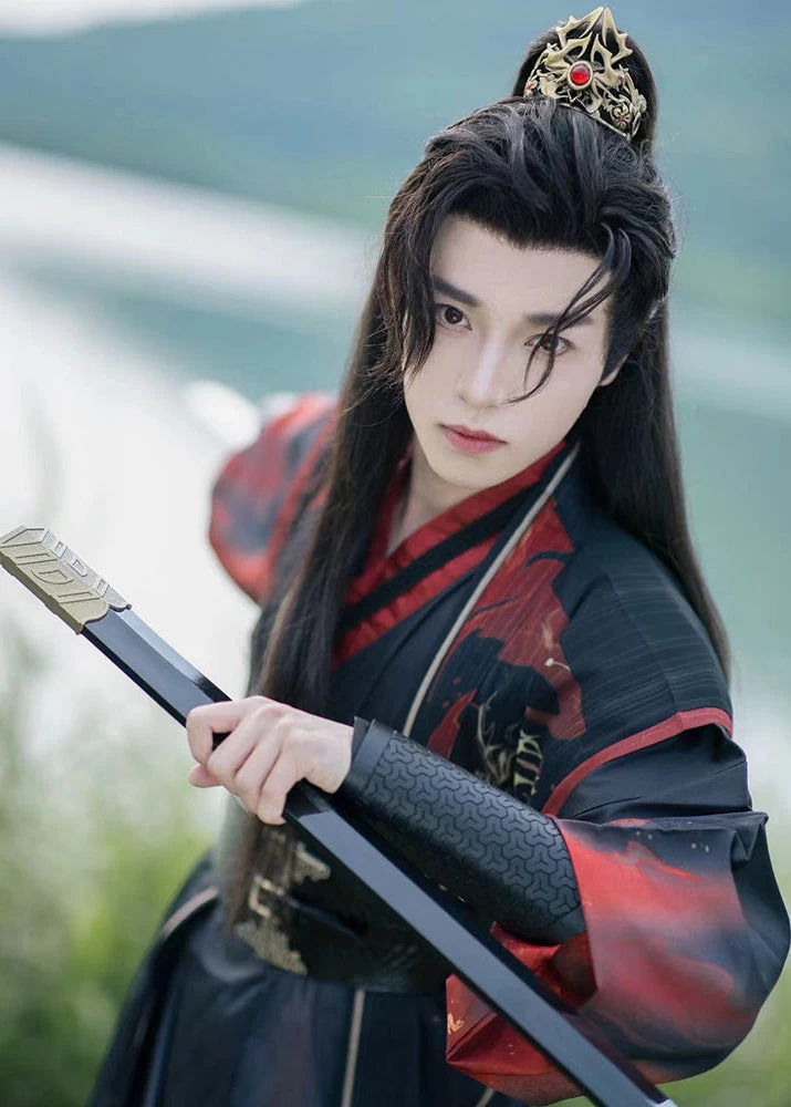 Unisex 6-Piece Daily Hanfu Set Red  Plus Size| HANFUBAO