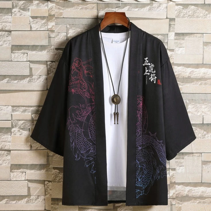 Unisex Daily Hanfu Kimono Robe, Plus Size, Multi-Color Cotton Blend | HANFUBAO