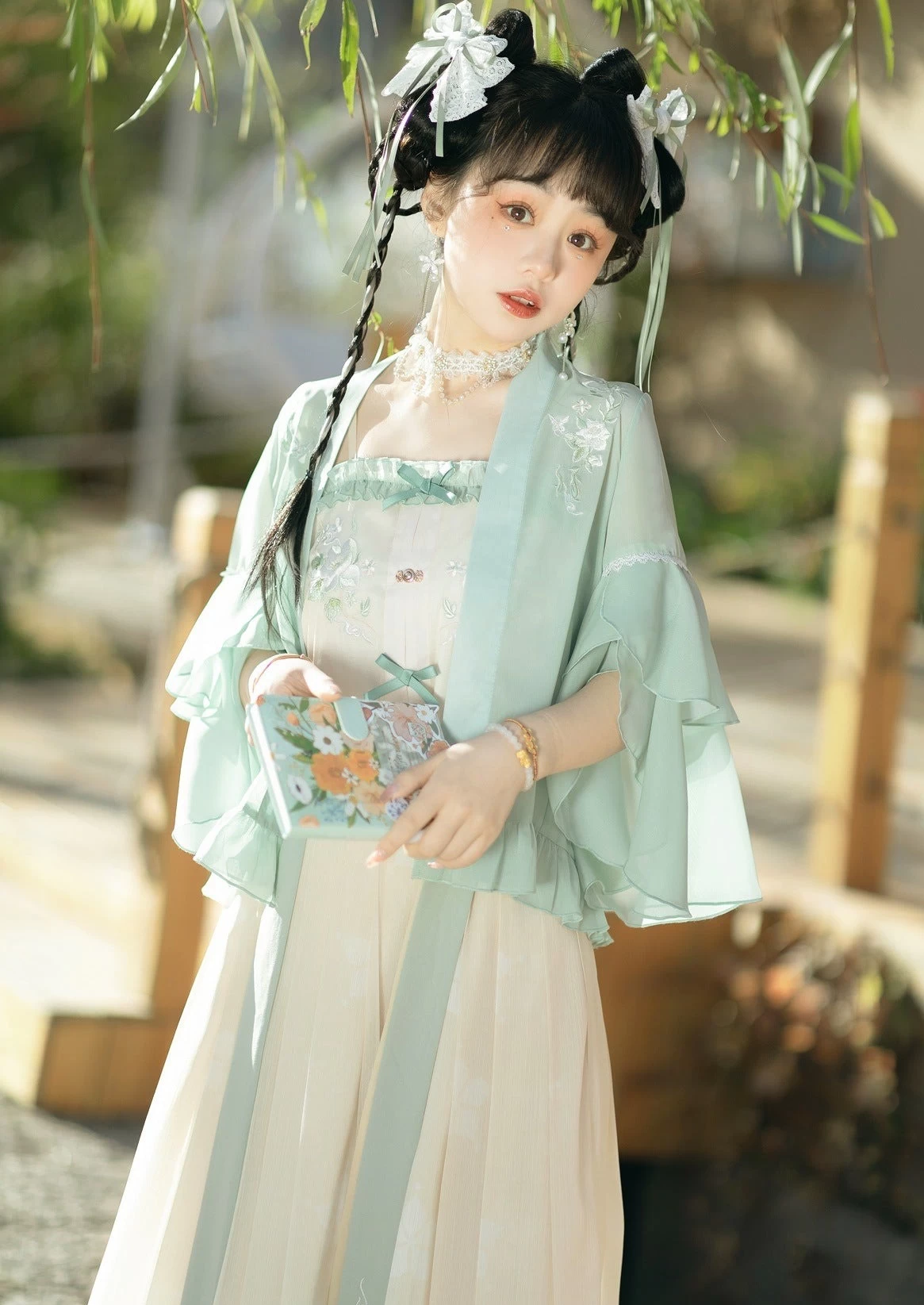 Women Modern Daily Hanfu Green Summer Song Dynasty Set | HANFUBAO