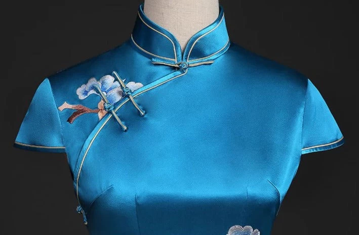 Women Silk Custom Made Magnolia Qipao Cheongsam Daily Party Wear| HANFUBAO