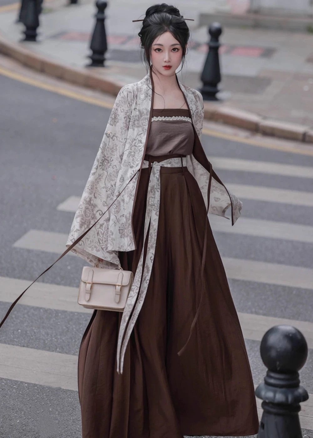 Women’s Daily Hanfu 4-Piece Pants Set Rayon-Linen Blend | HANFUBAO