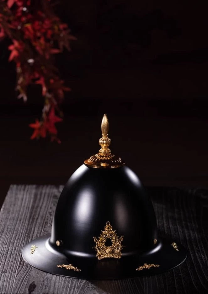 Unisex Ming Dynasty Iron Flying Fish Helmet Cosplay Costume Accessory | HANFUBAO