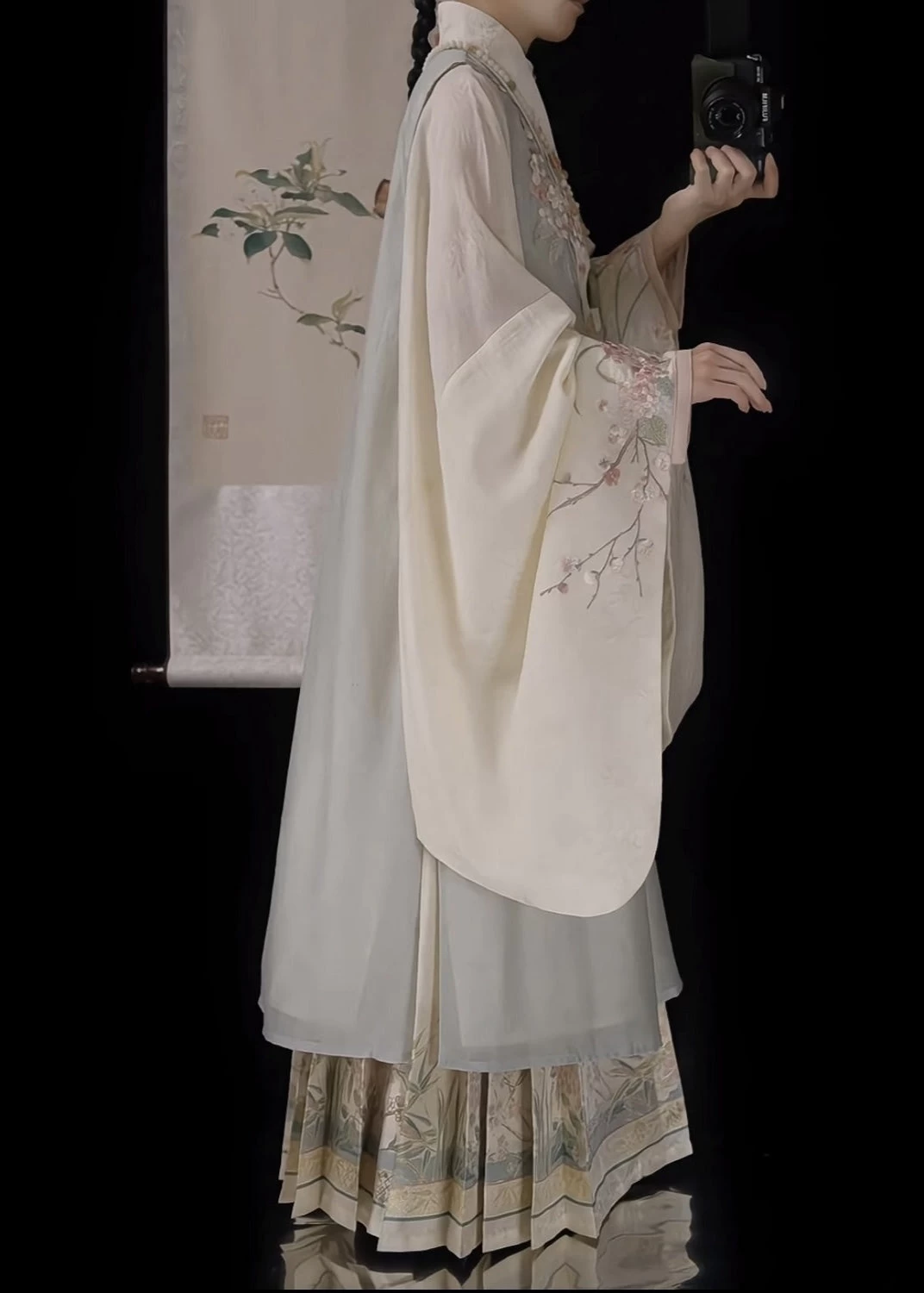 Women Plus Size Modern Hanfu 3-Piece  Set Plum Shadow | HANFUBAO