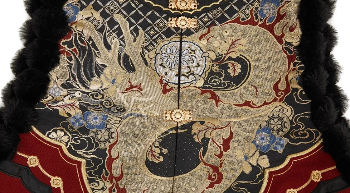 Women 4PCS 2024 New Year Ming Dynasty Dragon Embroidered Hanfu Set| HANFUBAO