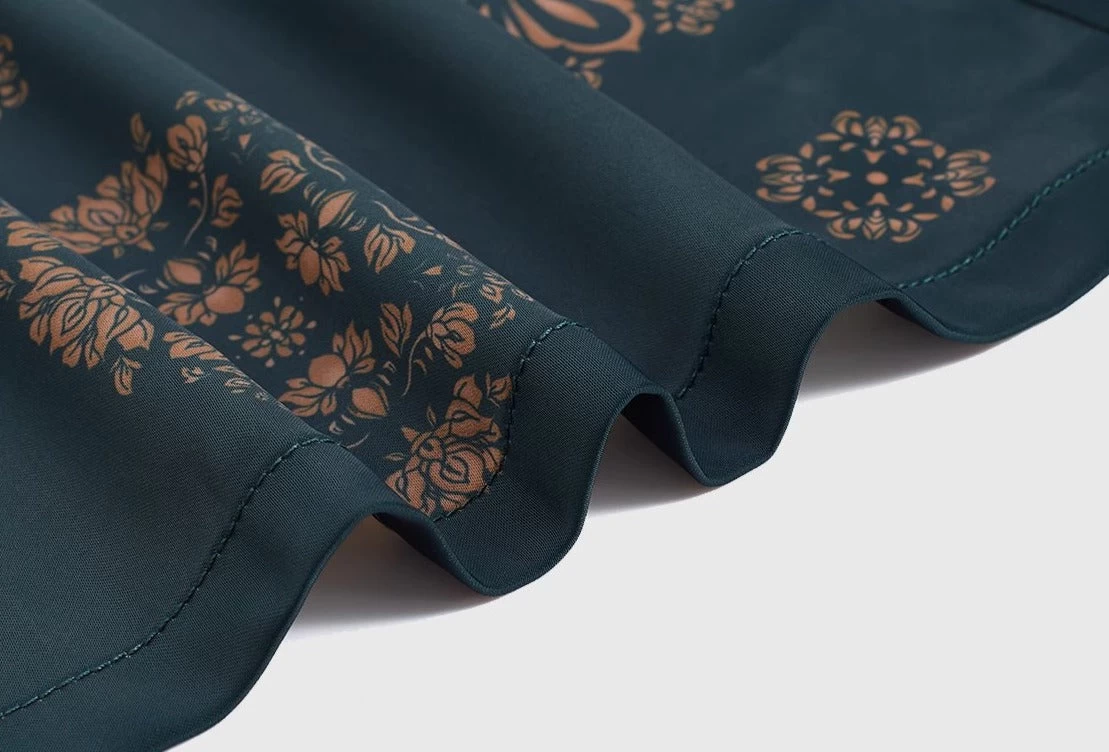 Women’s Modern Hanfu 2-Piece Top & Skirt Set Emerald Green| HANFUBAO