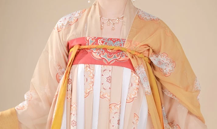 Yuhuan | Women Chiffon Hanfu Dress Floral Print Spring/Summer