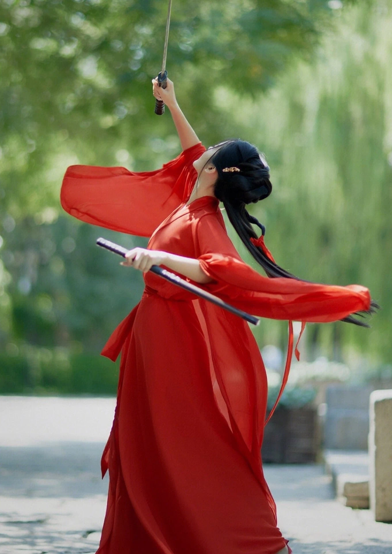 Women’s 7-Color Chiffon Two-Piece Daily Hanfu Plus Size | HANFUBAO