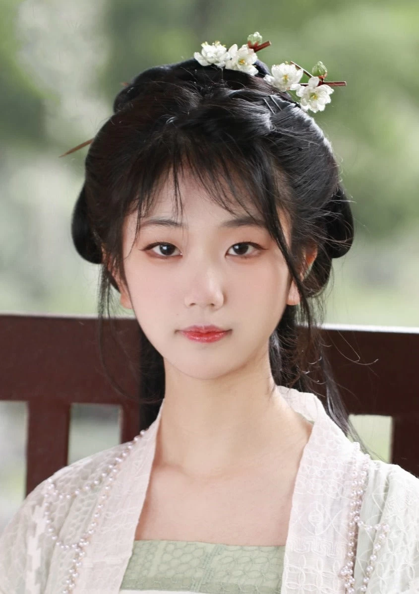 Women Shrinky Dinks Bamboo Hairpin White Plum Flowers | HANFUBAO