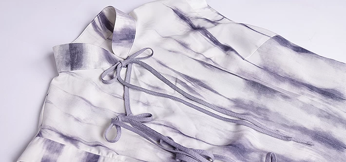 Women Modern 2-Piece Qipao Set Cloud Mist Print, Cotton Blend| HANFUBAO