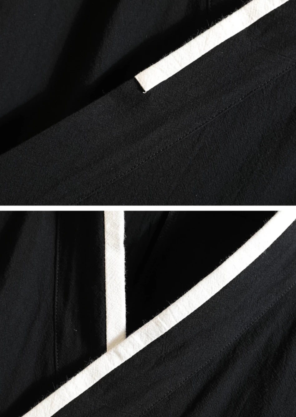 Unisex Daily Hanfu Robe Top Gray Plus Size Cotton Blend | HANFUBAO