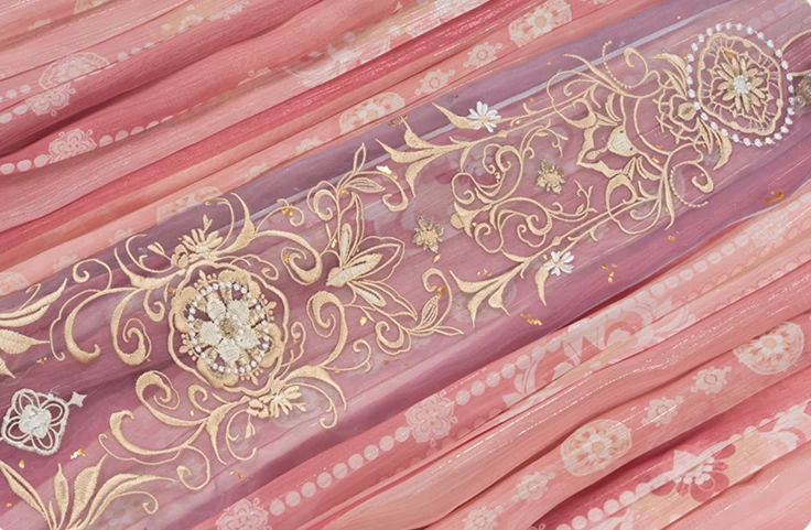 Women’s 4-Piece Daily Hanfu Set White Jade Pearl Polyester| HANFUBAO