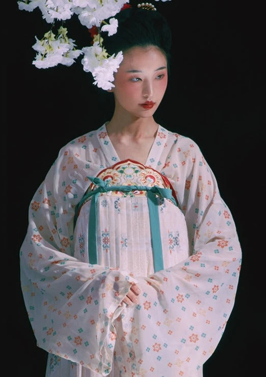 Women’s Modern Chiffon Hanfu Set Red Festival Party | HANFUBAO